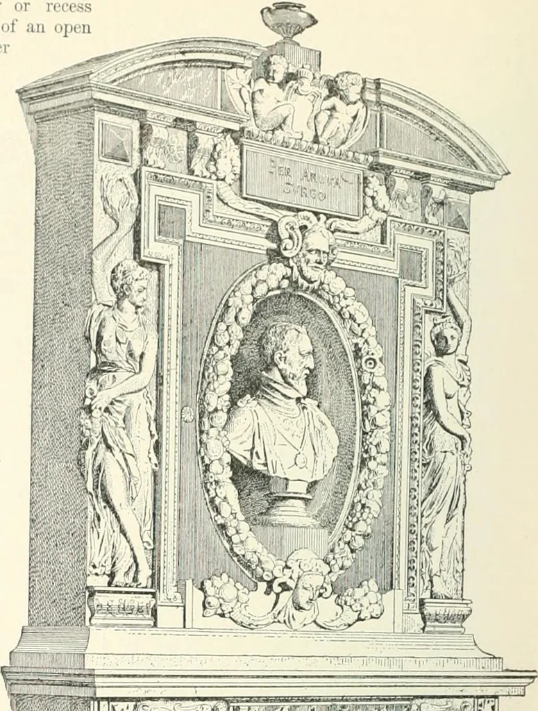 An illustration from A dictionary of architecture and building; biographical, historical and descriptive, 1901, leaf 314