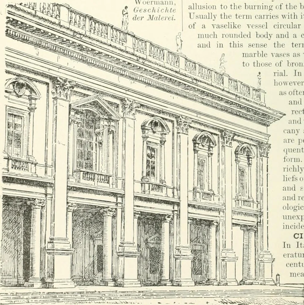 An illustration from A dictionary of architecture and building; biographical, historical and descriptive, 1901, leaf 350