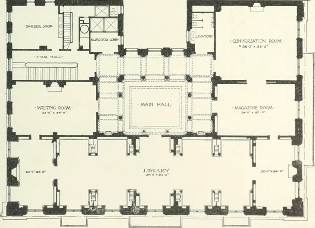 An illustration from A dictionary of architecture and building; biographical, historical and descriptive, 1901, leaf 365