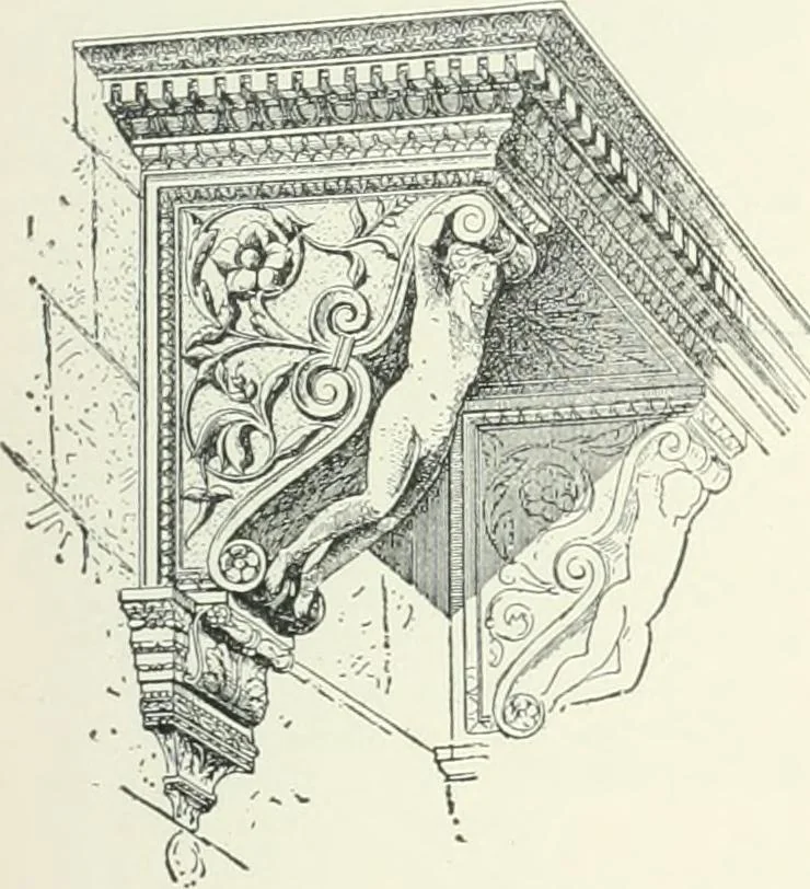 An illustration from A dictionary of architecture and building; biographical, historical and descriptive, 1901, leaf 389