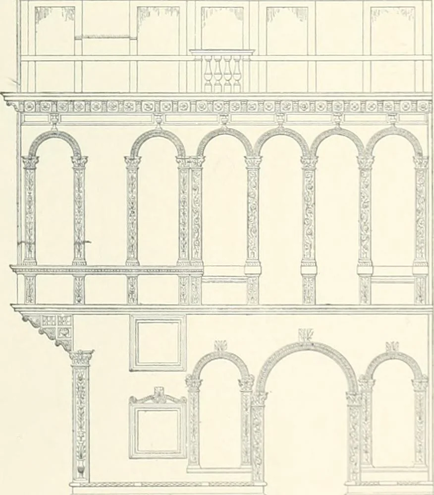 An illustration from A dictionary of architecture and building; biographical, historical and descriptive, 1901, leaf 39