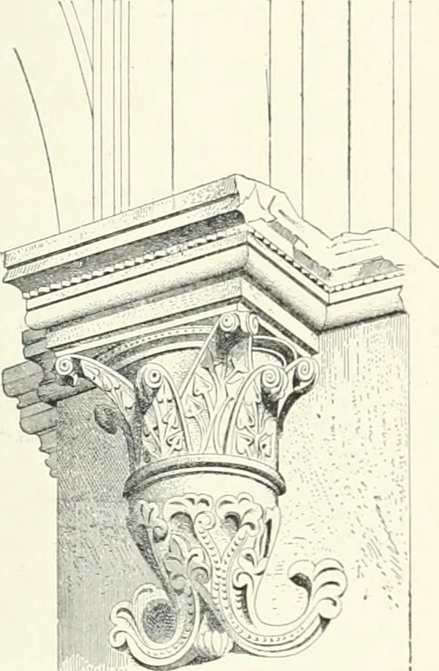 An illustration from A dictionary of architecture and building; biographical, historical and descriptive, 1901, leaf 423