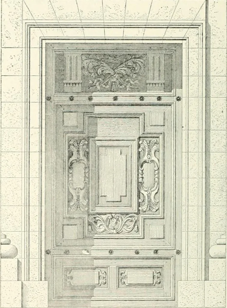An illustration from A dictionary of architecture and building; biographical, historical and descriptive, 1901, leaf 466