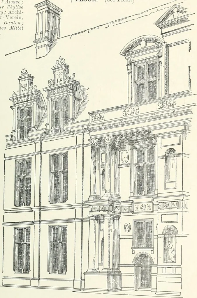 An illustration from A dictionary of architecture and building; biographical, historical and descriptive, 1901, leaf 473