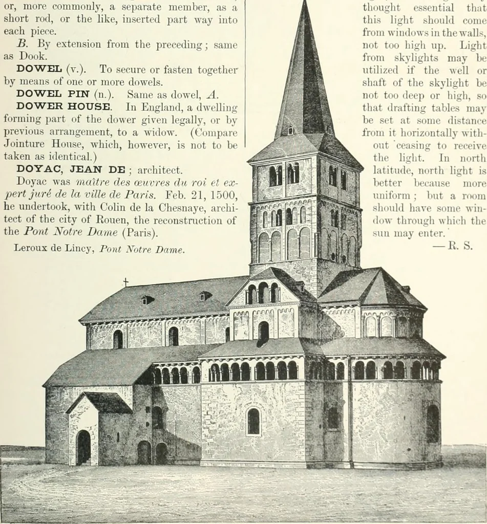 An illustration from A dictionary of architecture and building; biographical, historical and descriptive, 1901, leaf 475