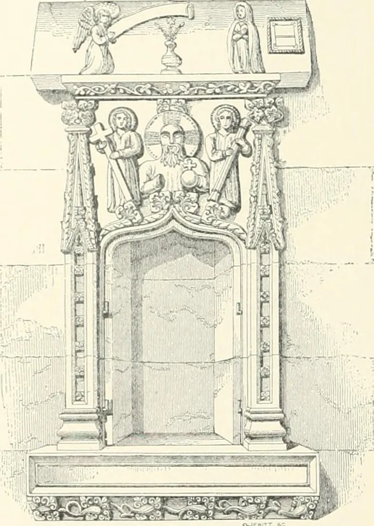 An illustration from A dictionary of architecture and building; biographical, historical and descriptive, 1901, leaf 48