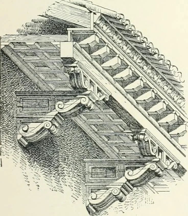 An illustration from A dictionary of architecture and building; biographical, historical and descriptive, 1901, leaf 491