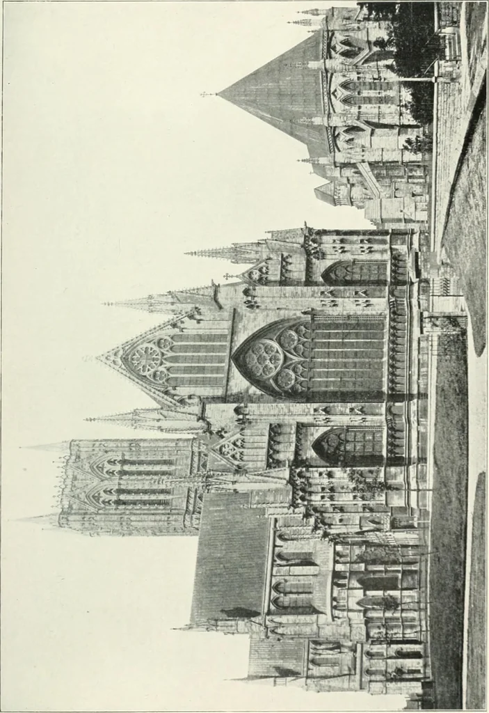 An illustration from A dictionary of architecture and building; biographical, historical and descriptive, 1901, leaf 493