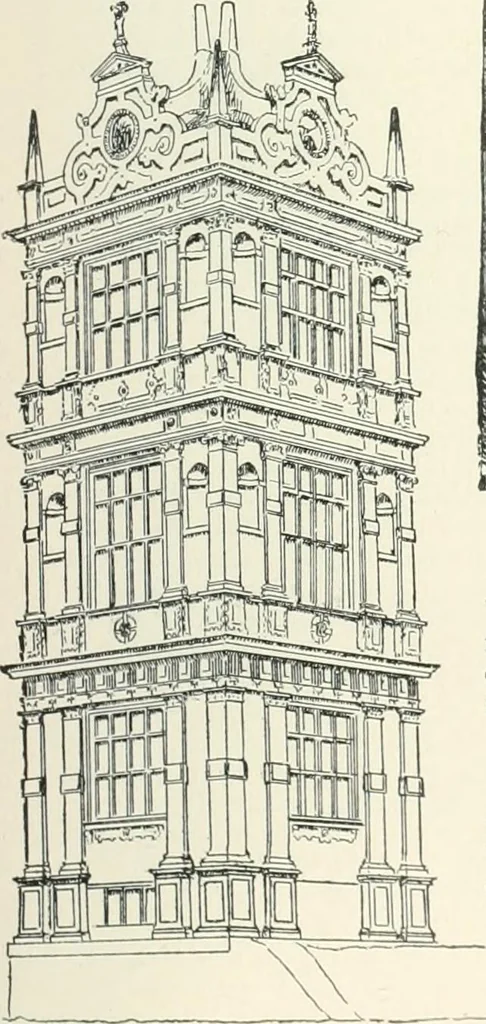 An illustration from A dictionary of architecture and building; biographical, historical and descriptive, 1901, leaf 513