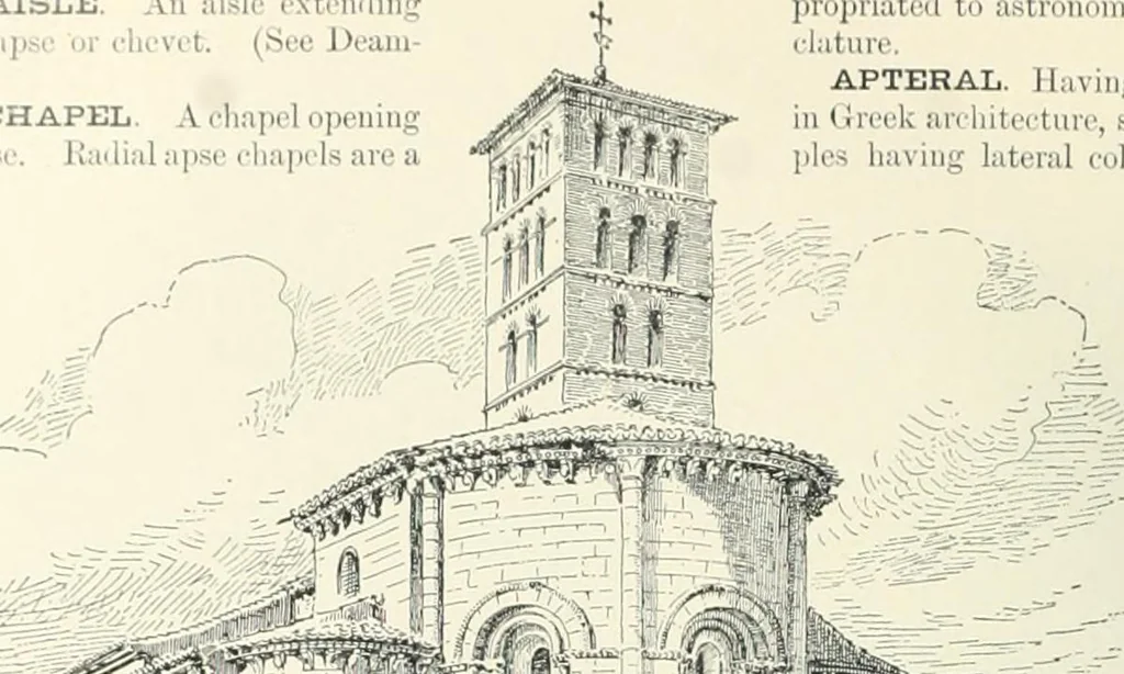 An illustration from A dictionary of architecture and building; biographical, historical and descriptive, 1901, leaf 66