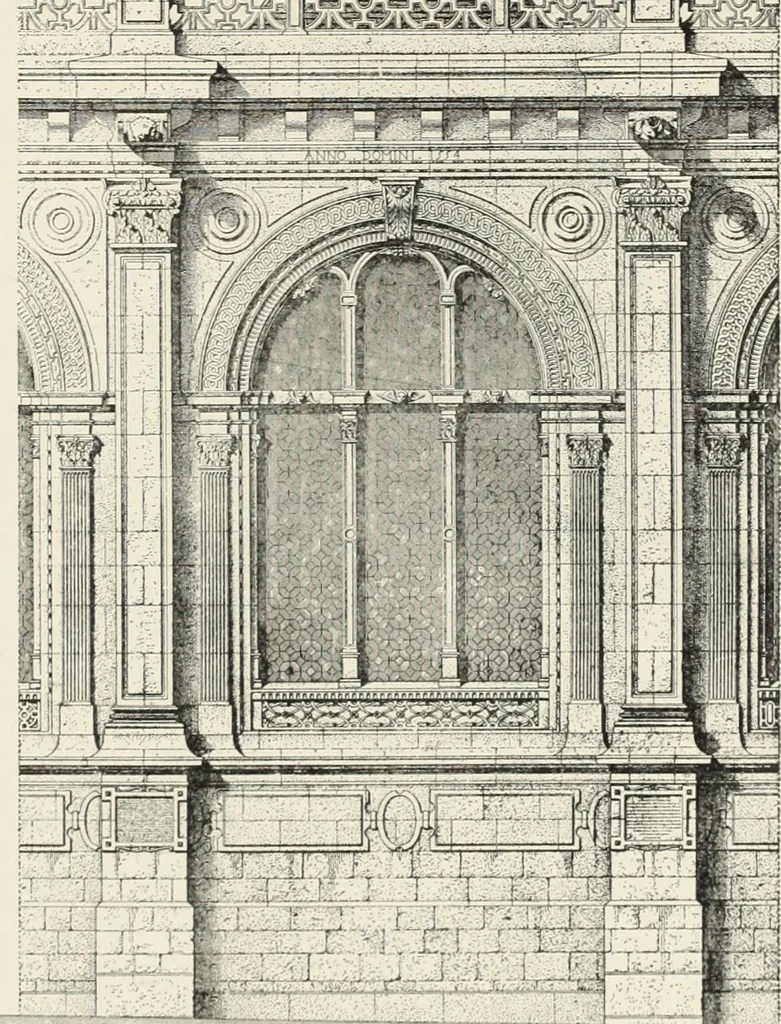 An illustration from A dictionary of architecture and building; biographical, historical and descriptive, 1901, leaf 106