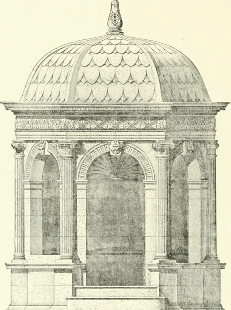 An illustration from A dictionary of architecture and building; biographical, historical and descriptive, 1901, leaf 123
