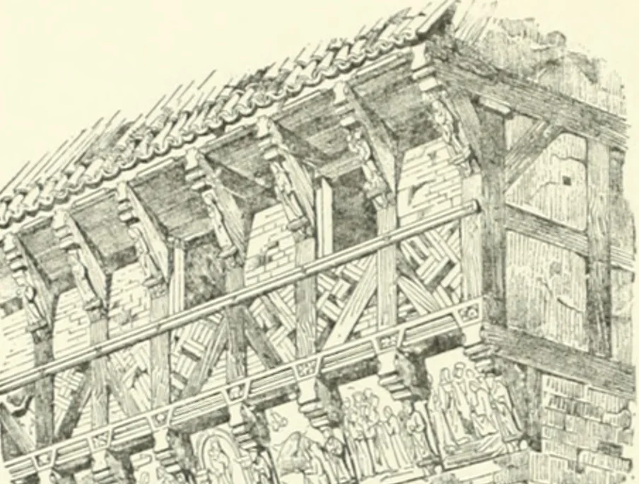 An illustration from A dictionary of architecture and building; biographical, historical and descriptive, 1901, leaf 219