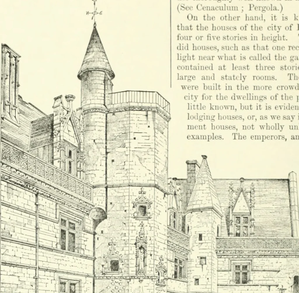 An illustration from A dictionary of architecture and building; biographical, historical and descriptive, 1901, leaf 265
