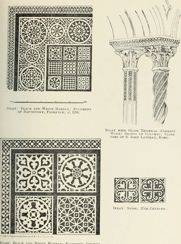 An illustration from A dictionary of architecture and building; biographical, historical and descriptive, 1901, leaf 296