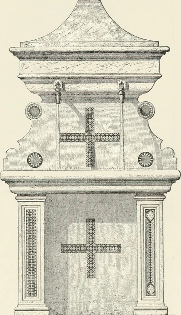 An illustration from A dictionary of architecture and building; biographical, historical and descriptive, 1901, leaf 424