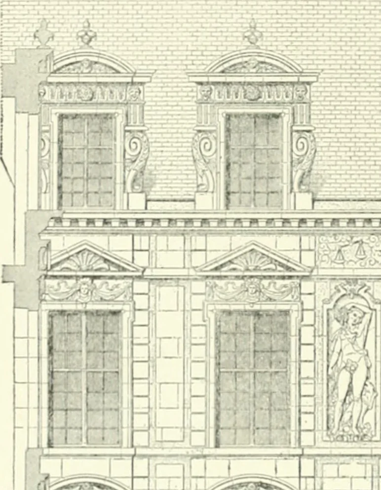 An illustration from A dictionary of architecture and building; biographical, historical and descriptive, 1901, leaf 475