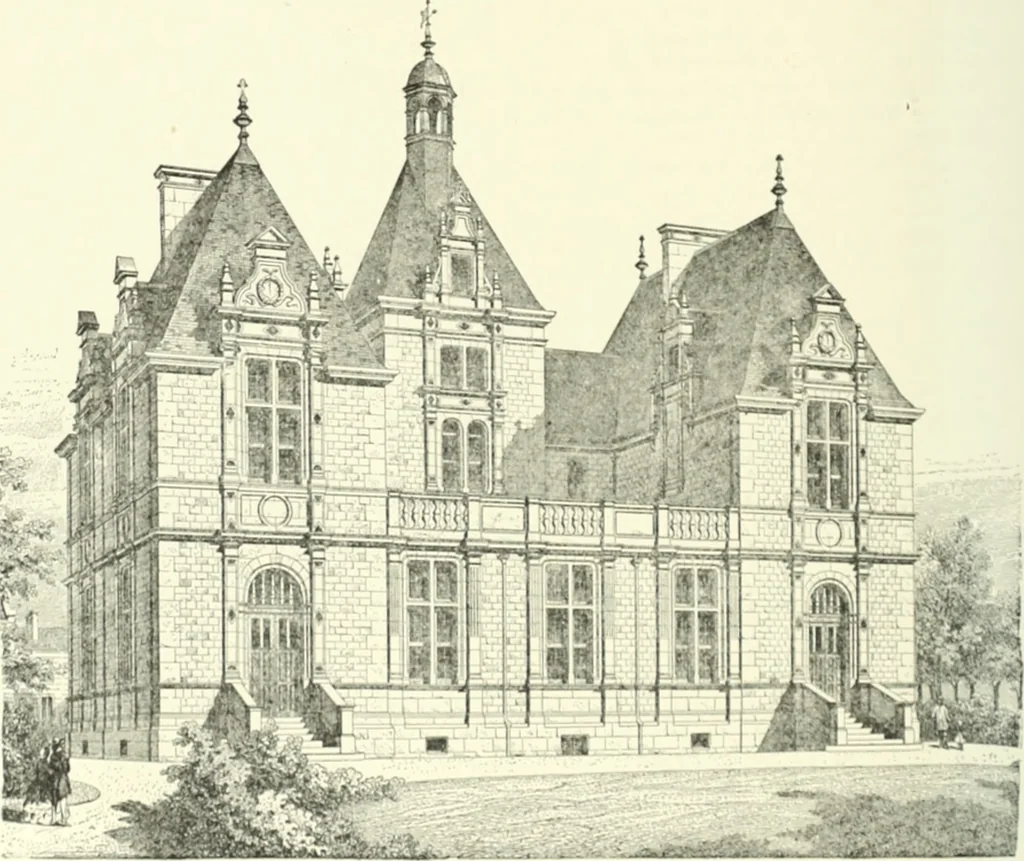An illustration from A dictionary of architecture and building; biographical, historical and descriptive, 1901, leaf 481