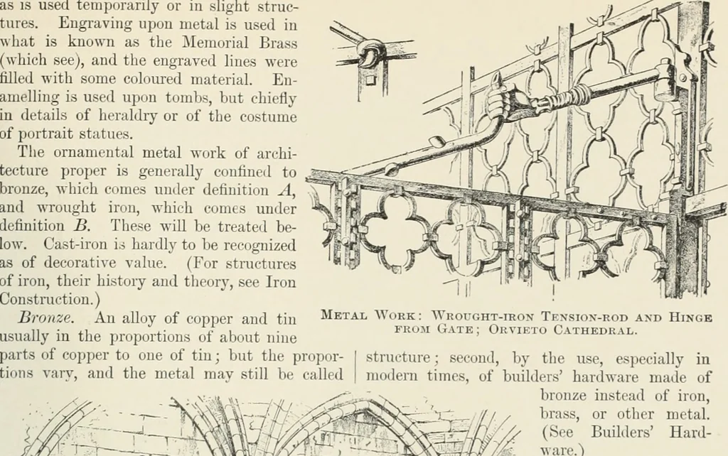 An illustration from A dictionary of architecture and building; biographical, historical and descriptive, 1901, leaf 516