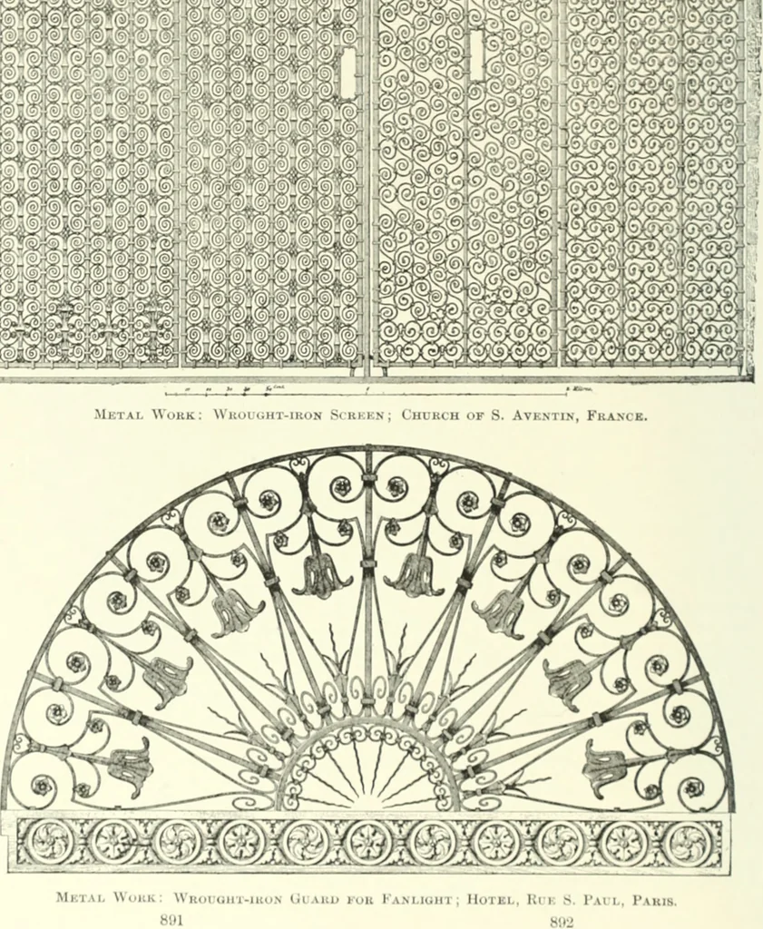 An illustration from A dictionary of architecture and building; biographical, historical and descriptive, 1901, leaf 521