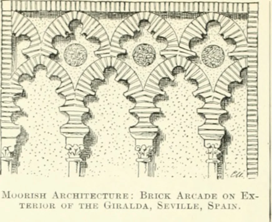 An illustration from A dictionary of architecture and building; biographical, historical and descriptive, 1901, leaf 553