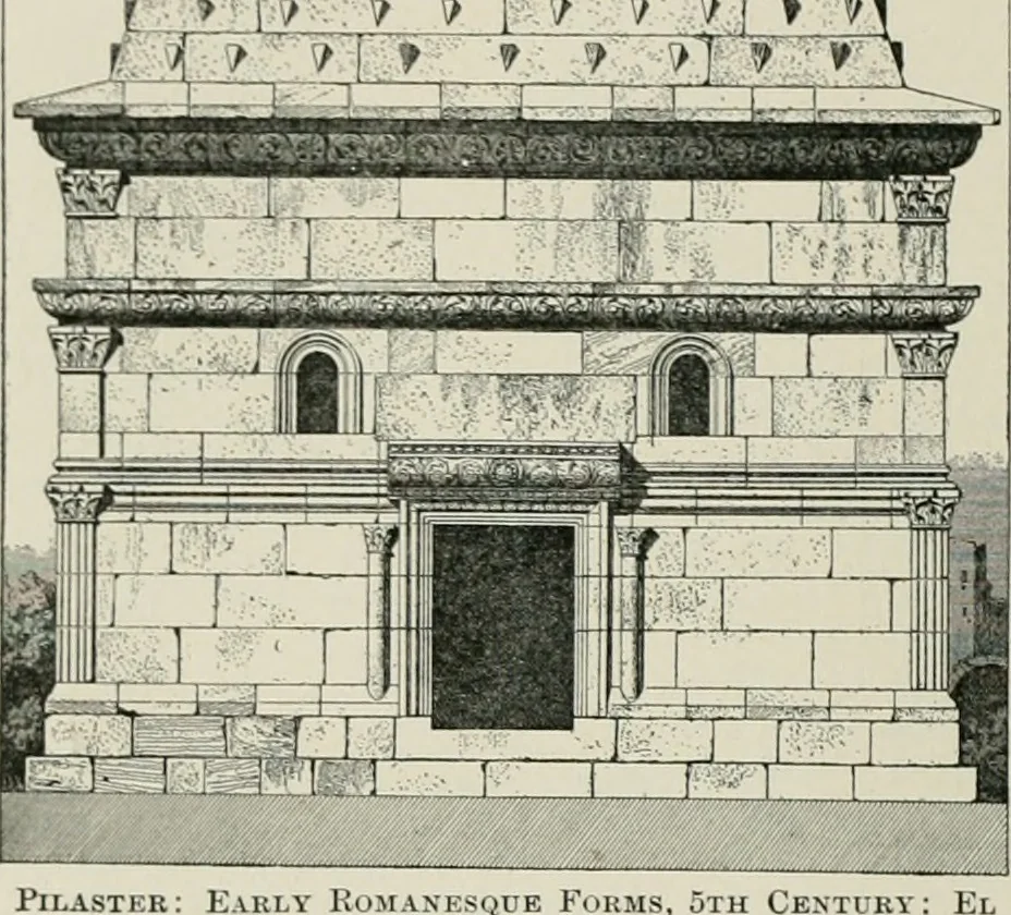An illustration from A dictionary of architecture and building; biographical, historical and descriptive, 1901, leaf 101