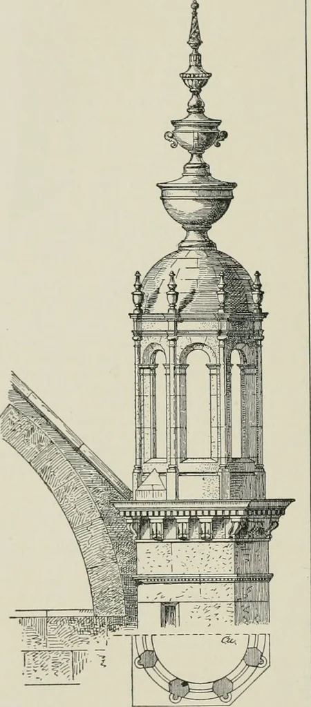 An illustration from A dictionary of architecture and building; biographical, historical and descriptive, 1901, leaf 107
