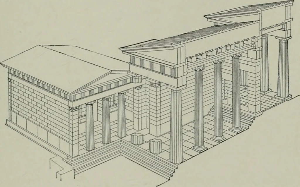An illustration from A dictionary of architecture and building; biographical, historical and descriptive, 1901, leaf 154