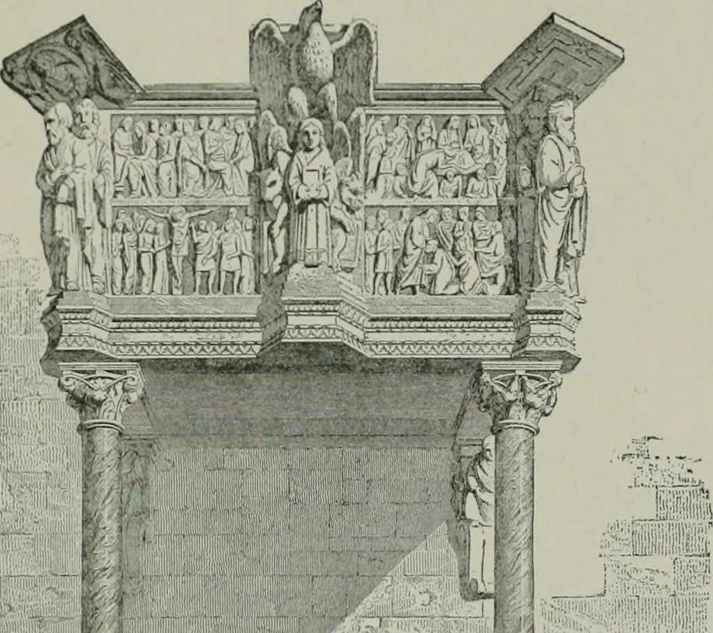 An illustration from A dictionary of architecture and building; biographical, historical and descriptive, 1901, leaf 160