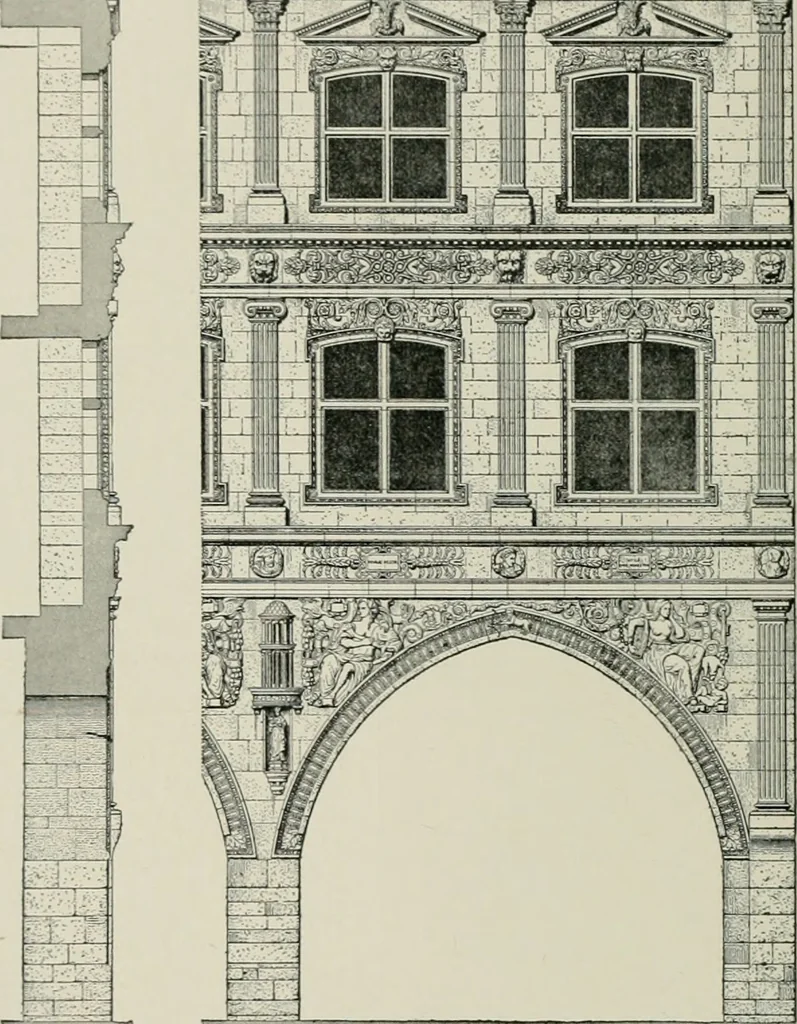 An illustration from A dictionary of architecture and building; biographical, historical and descriptive, 1901, leaf 185