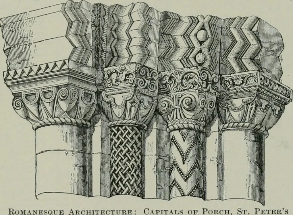 An illustration from A dictionary of architecture and building; biographical, historical and descriptive, 1901, leaf 208