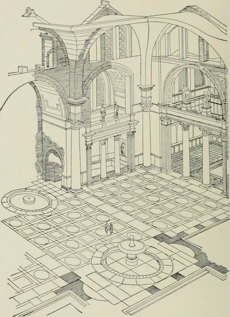 An illustration from A dictionary of architecture and building; biographical, historical and descriptive, 1901, leaf 213