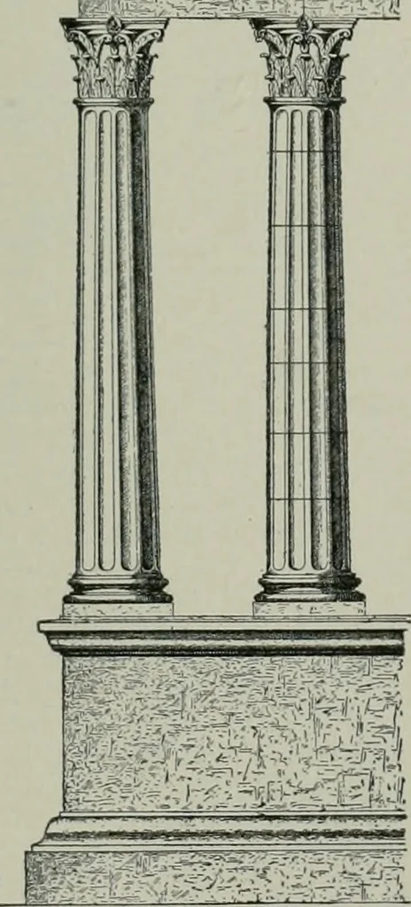An illustration from A dictionary of architecture and building; biographical, historical and descriptive, 1901, leaf 216