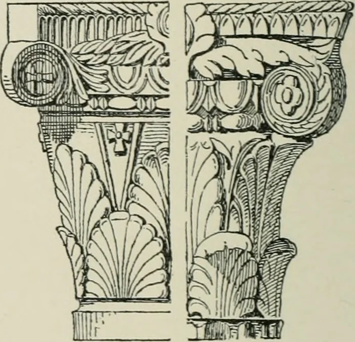 An illustration from A dictionary of architecture and building; biographical, historical and descriptive, 1901, leaf 217