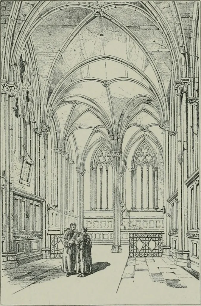 An illustration from A dictionary of architecture and building; biographical, historical and descriptive, 1901, leaf 244