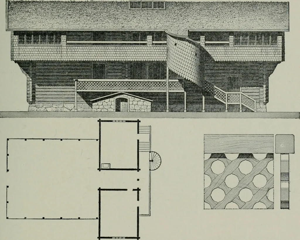 An illustration from A dictionary of architecture and building; biographical, historical and descriptive, 1901, leaf 256