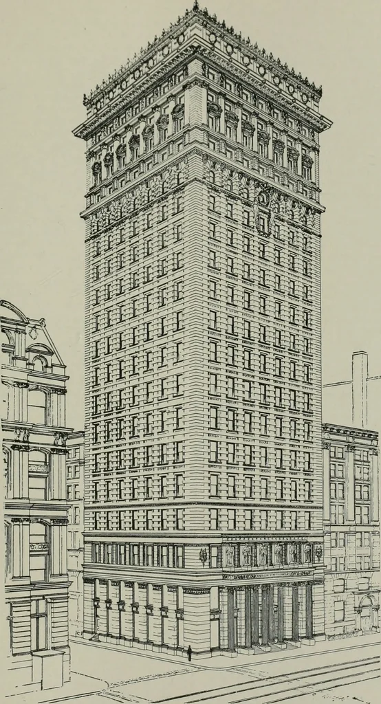 An illustration from A dictionary of architecture and building; biographical, historical and descriptive, 1901, leaf 28