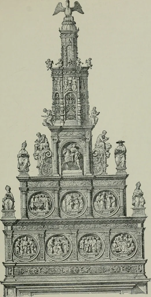 An illustration from A dictionary of architecture and building; biographical, historical and descriptive, 1901, leaf 292