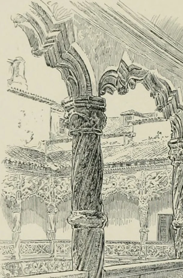 An illustration from A dictionary of architecture and building; biographical, historical and descriptive, 1901, leaf 341
