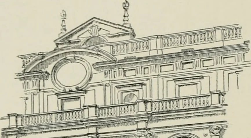 An illustration from A dictionary of architecture and building; biographical, historical and descriptive, 1901, leaf 347