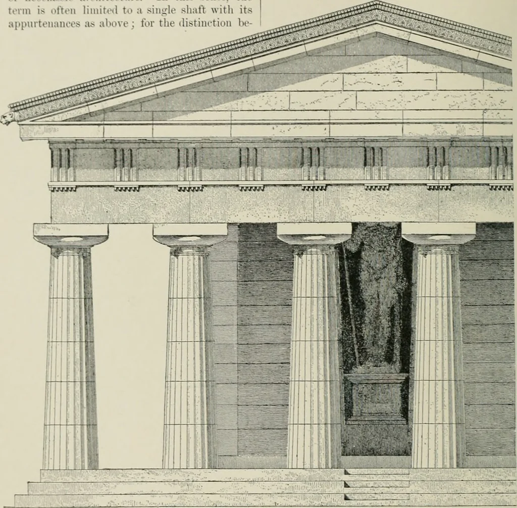 An illustration from A dictionary of architecture and building; biographical, historical and descriptive, 1901, leaf 37