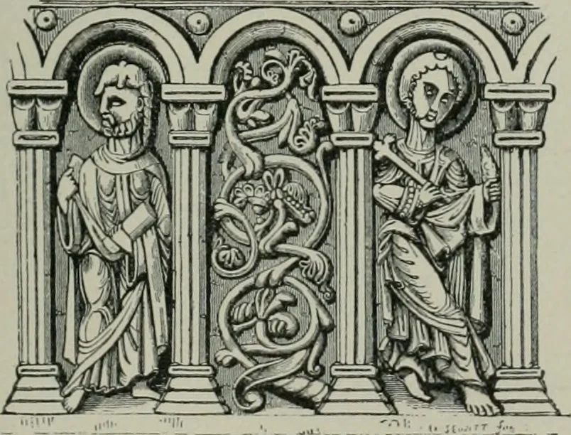 An illustration from A dictionary of architecture and building; biographical, historical and descriptive, 1901, leaf 42
