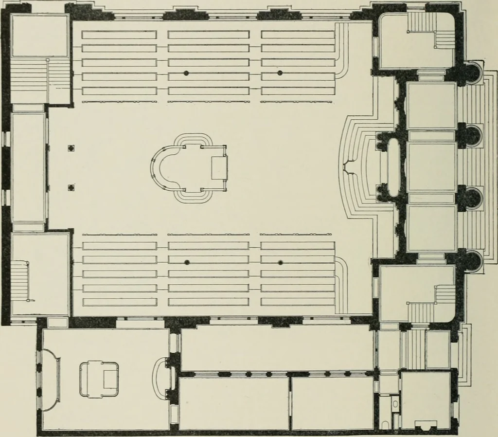 An illustration from A dictionary of architecture and building; biographical, historical and descriptive, 1901, leaf 425
