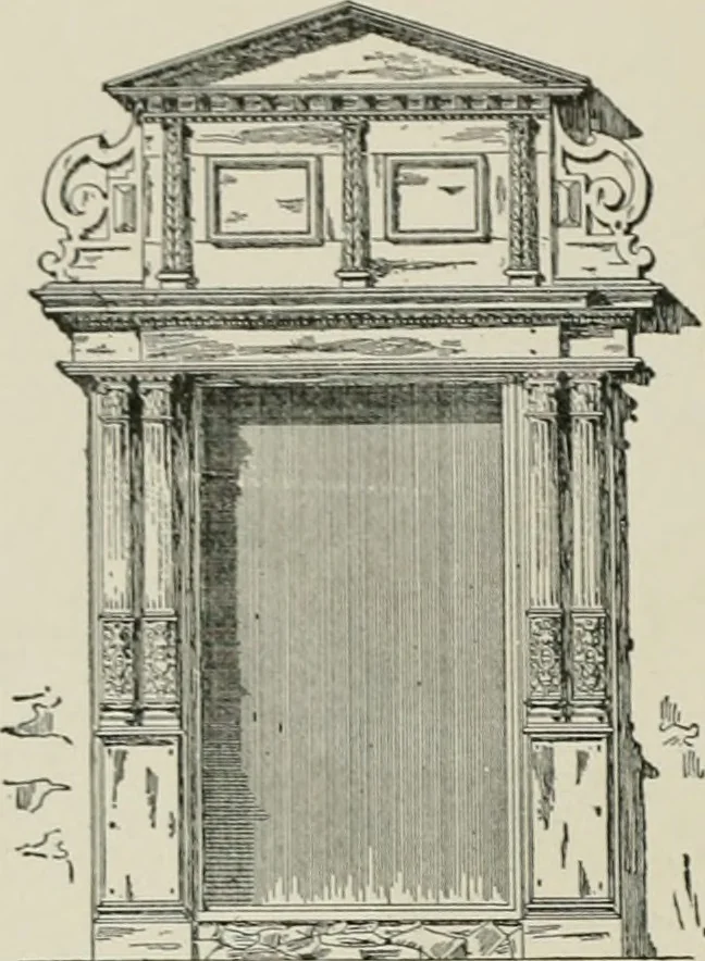 An illustration from A dictionary of architecture and building; biographical, historical and descriptive, 1901, leaf 45