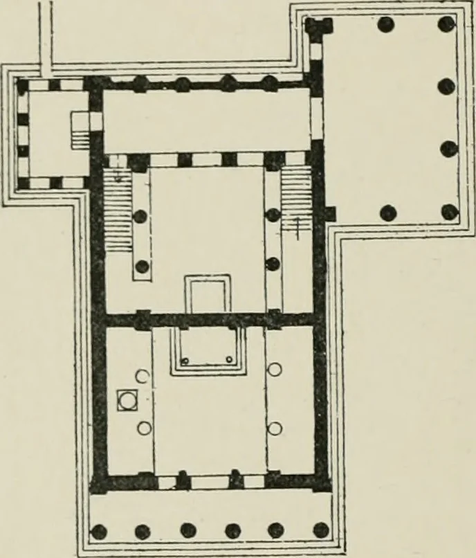 An illustration from A dictionary of architecture and building; biographical, historical and descriptive, 1901, leaf 453