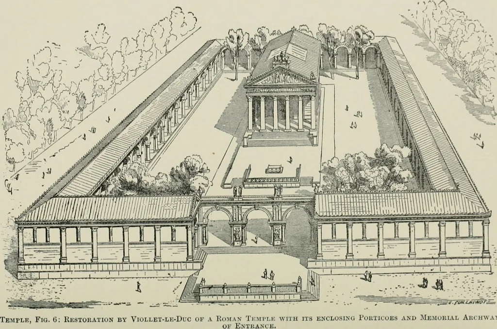 An illustration from A dictionary of architecture and building; biographical, historical and descriptive, 1901, leaf 457