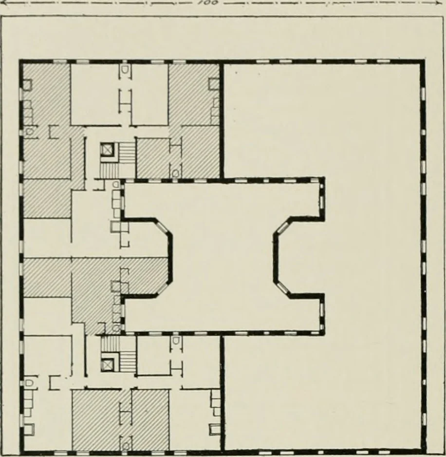 An illustration from A dictionary of architecture and building; biographical, historical and descriptive, 1901, leaf 465