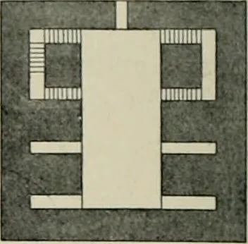 An illustration from A dictionary of architecture and building; biographical, historical and descriptive, 1901, leaf 485