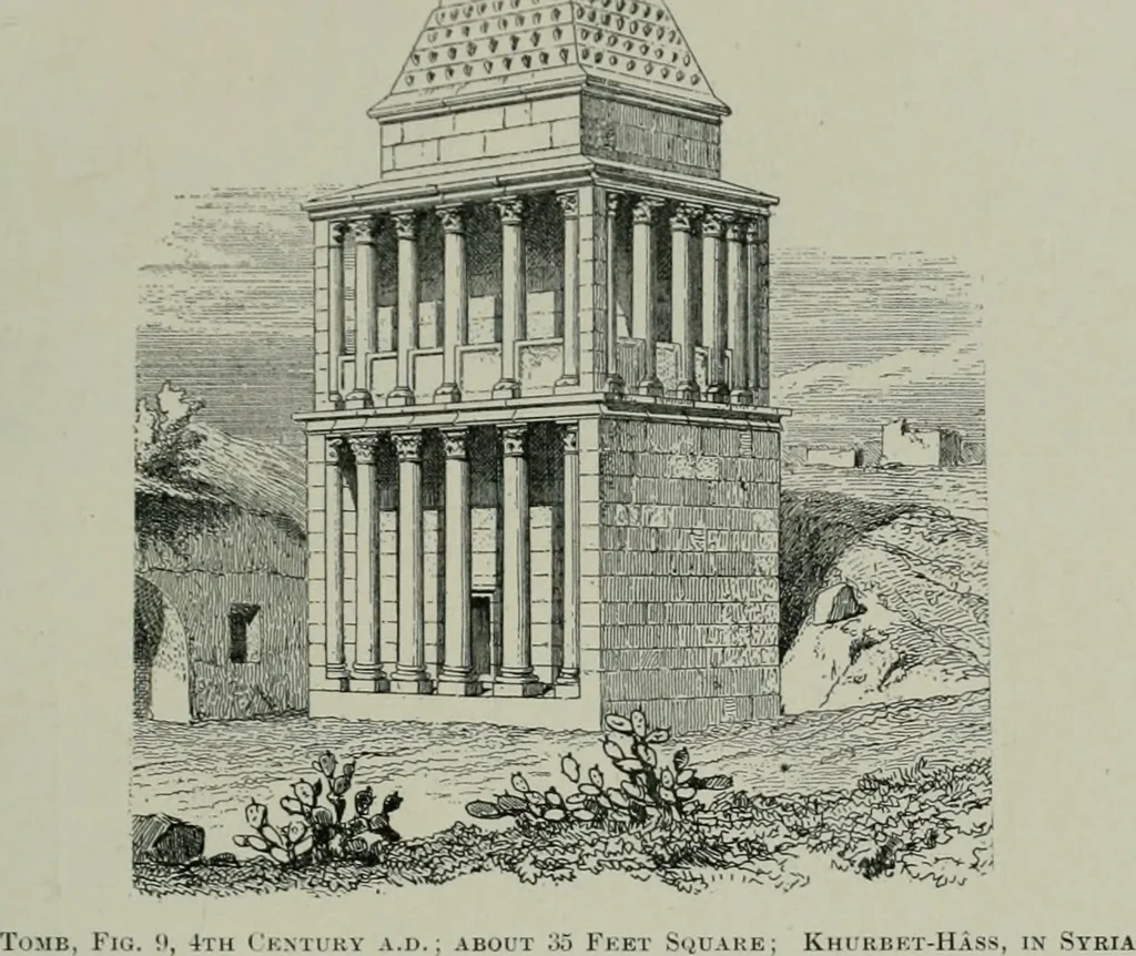 An illustration from A dictionary of architecture and building; biographical, historical and descriptive, 1901, leaf 488