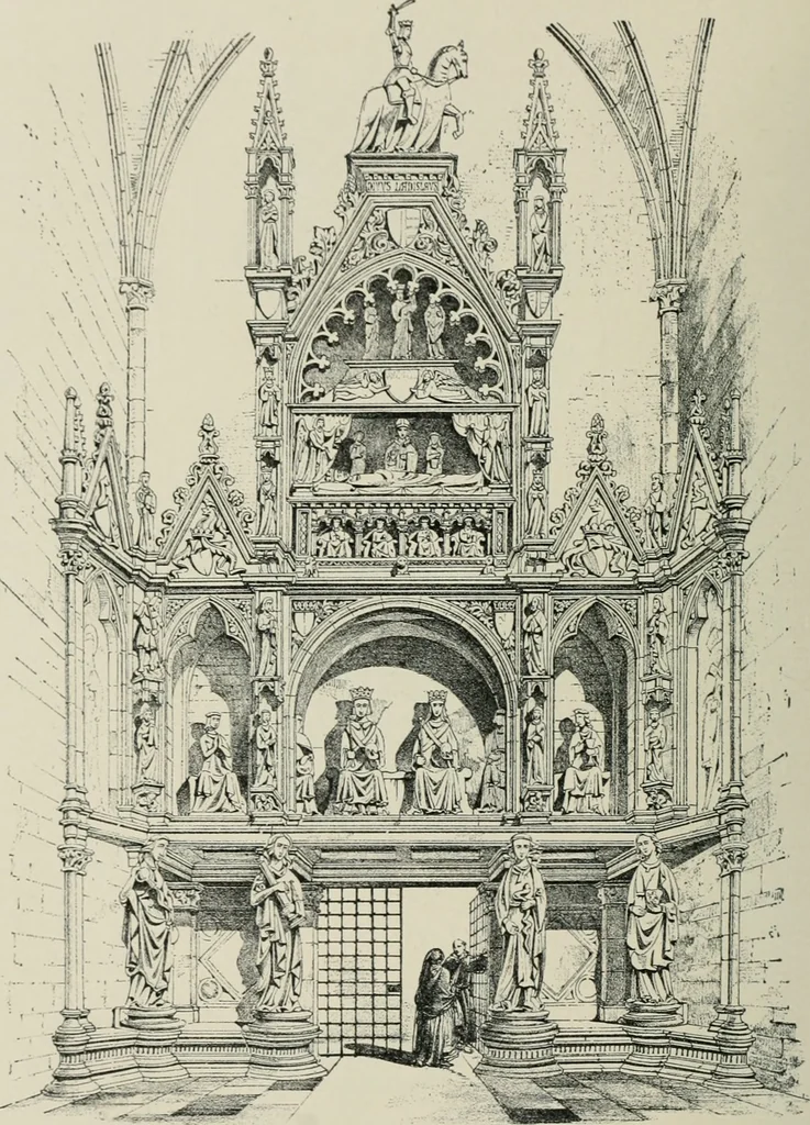 An illustration from A dictionary of architecture and building; biographical, historical and descriptive, 1901, leaf 495